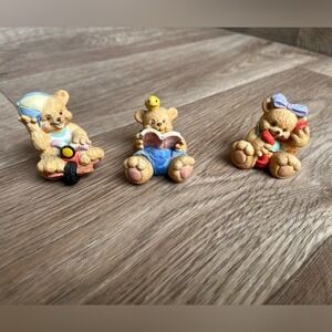 Lot of 3 J.C . Resin Bear‎ Figurines